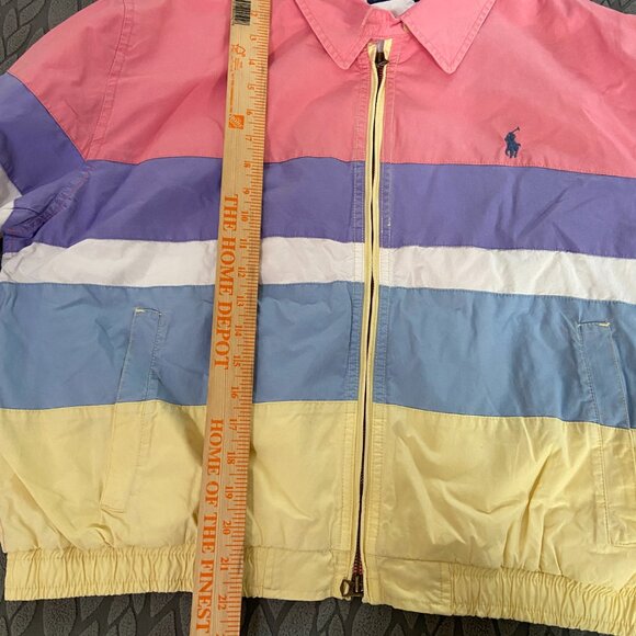 Polo Ralph Lauren Chore Work Jacket Poplin Pastel Colorblock Women Size XL $248 - Picture 11 of 12